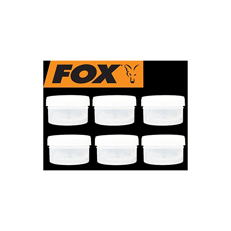 Fox Bait Tubs Half Size Clear - 6 Köderdosen für