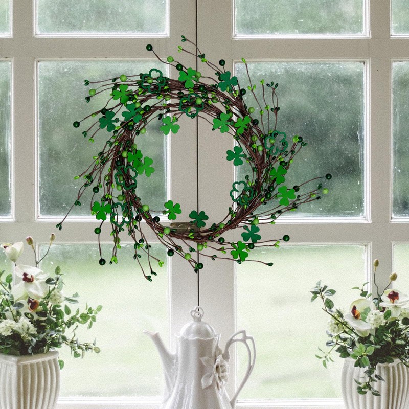 1 Pcs St Patricks Day Garland 5ft, Shamrock Garland, St