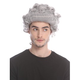 WIG ME UP - 91019-ZA68E Wig Men Women Carnival Halloween Baroque Renaissance Grey Braids Noble Lord