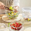 Small Glass Containers with Lids Square, 3 Cup Borosilicate Glass