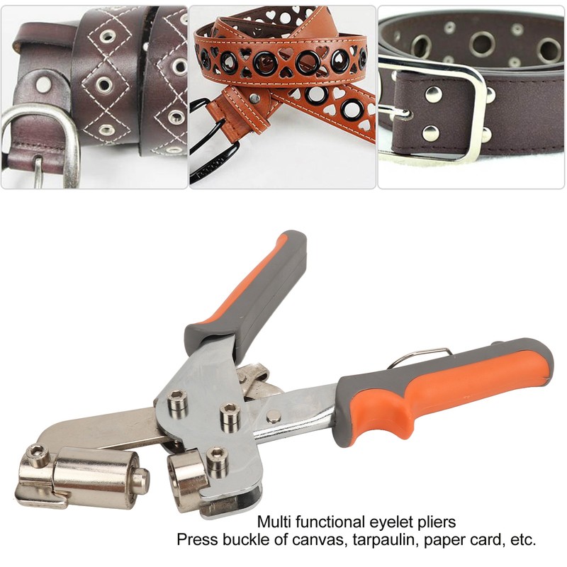Grommets Eyelet Punch Kit Handheld Portable Hole Puncher Pliers Set