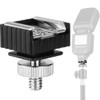Flash Hot Shoe Mount Adapter to 1/4 Thread Hole with