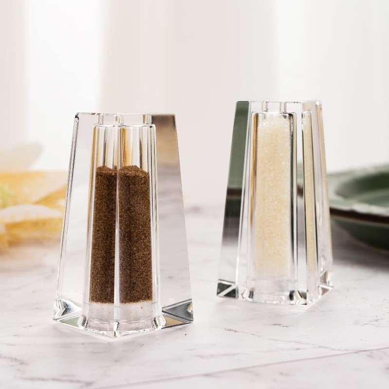 Maxistal Salt and Pepper Shaker Set Spice Dispenser Refillable Design