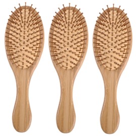 Beavorty 3pcs Natural Bamboo Scalp Comb Ergonomic Hair Care Tool for Men and Anti-static Design for Gentle Hair Detangling and Daily Use