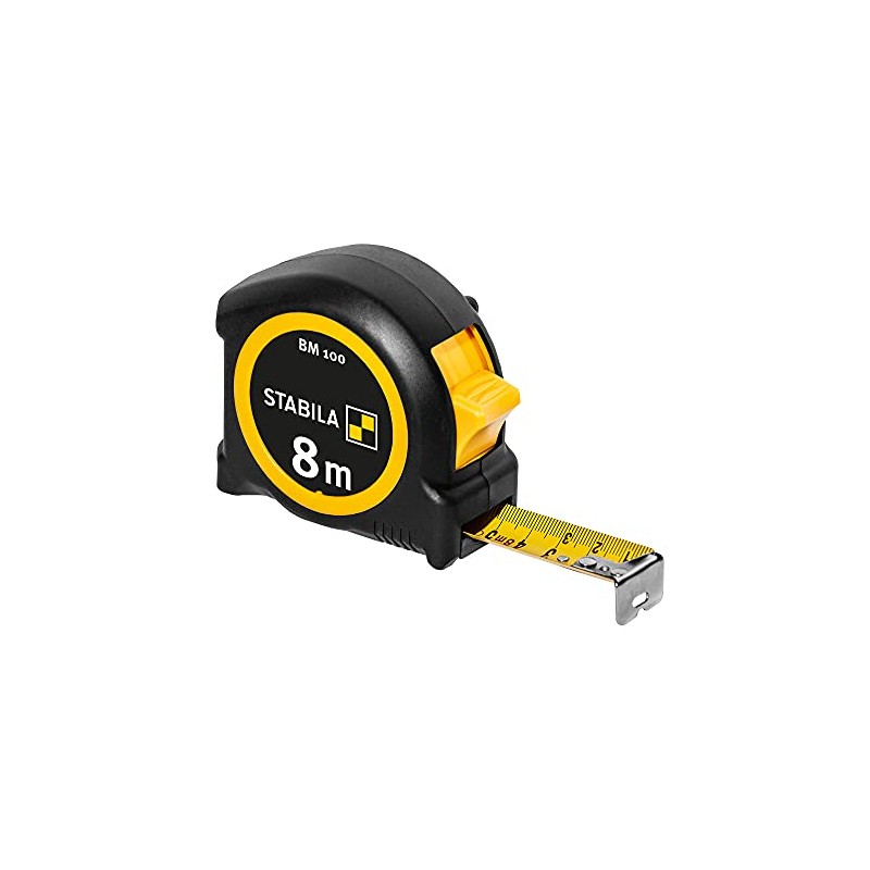 STABILA BM 100 Pocket Tape Measure 8 m Metric Scale