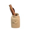 Fyne-Finds Ceramic Cream Utensils Holder Cutlery Storage Pot with Handles