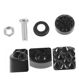 FUNOMOCYA 1set License Plate Mounting Accessories Stylish Theft Screws and Clips for Secure Fastening Black Kit Easy Installation for Cars and Motorcycles