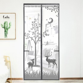 Deer Mosquito Net Door Mosquito Net (100x200cm, Gray) 6ea