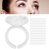 Pack of 100 Eyelash Glue Ring Cup, Disposable Eyelash Extension