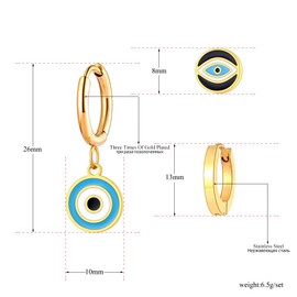 BOBOTUU Black Geometric Earrings for Women, Stainless Steel Hypoallergenic Statement Handmade Dangle Earrings, Trendy Rose Gold Chunky Dainty Women's Drop Earrings