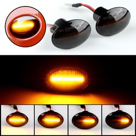 KUNGKIC Fiat 500 500C 500L / Abarth 500 595 695 LED Flowing Type Side Marker Sequential Turn Signal, Waterproof, High Brightness, Easy Installation, Beautifying Effects, OEM Replacement, Stylish