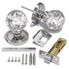 Bwintech Crystal Door Handle with Lock and Keys 1 Set,