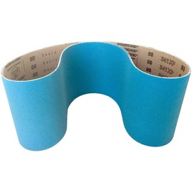Starcke Premium 6 x 48 Inch Sanding Belts (10, 120 Grit) - Blue Zirconia Cloth Back - For Wood And Metal