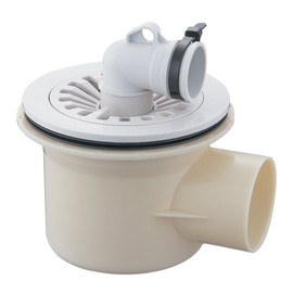 SANEI (サンエイ) Washing Machine Drain Trap, Compatible with VP, VU Pipes, Horizontal Drain Type H5553-50 White H5553-50