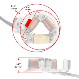 For Suzuki Stator And Gasket for Suzuki LT250R Quadracer 250 2X4 1985 1986