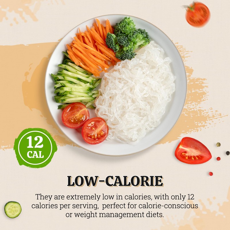 52USA Konjac Noodle, Regular, Angel Hair, Low-Calorie, Low-Carb, Keto-Friendly, Gluten-Free,