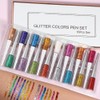 16 Colors Liquid Matte Eyeliner Set Colorful Shining Glitter Eye