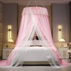 VETHIN Princess Bed Canopy for Girls Double Layer Sheer Mesh