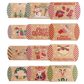 Pack of 36 Christmas Gift Boxes, Small Kraft Paper Gift Box, Merry Christmas Candy Box, Gift Box Decoration for Christmas Gifts