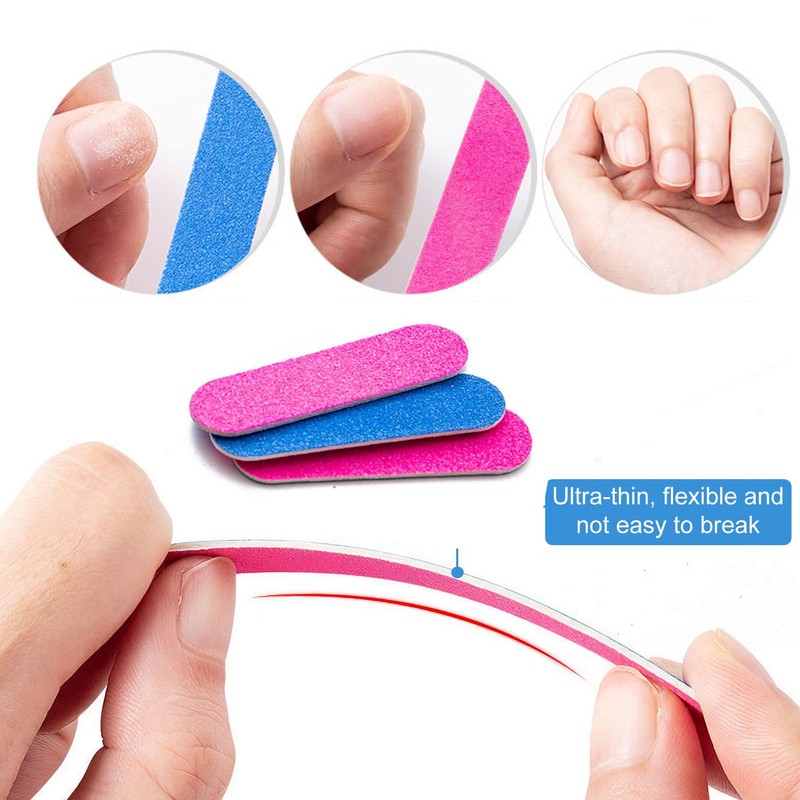 200 Pcs Mini Nail File, Disposable Professional Nail Files for