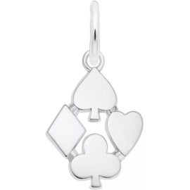 Rembrandt Sterling Silver Playing Card Suits Charm by Rembrandt