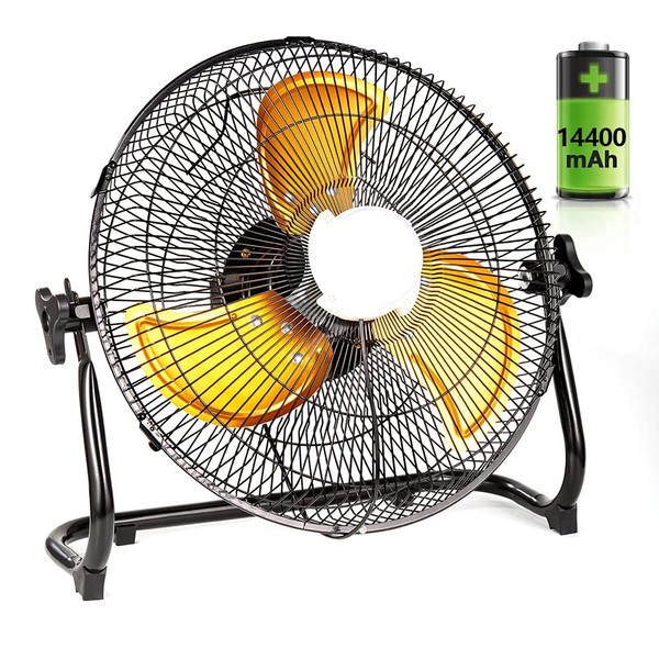 lcocove Battery Operated Fan Can Running 5-24 Hours, Rechargable Fan