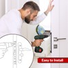 Door Latch Guard Home Security Door Lock Plate, Outswing Door