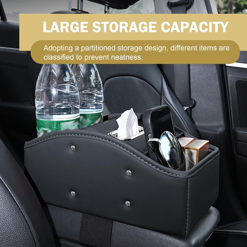 Merdege Armrest Box Storage Box, Multi-Function Center Console Organizer with