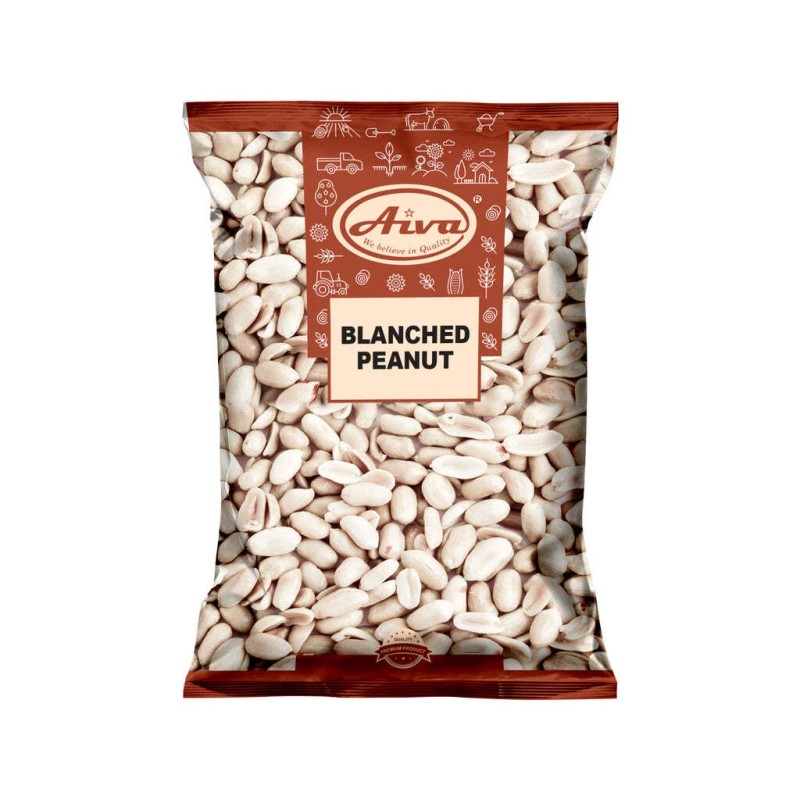 Aiva Raw Peanuts Blanched Unsalted - 2 lb