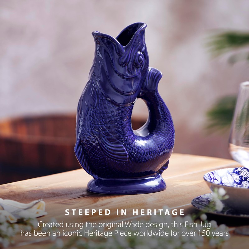 Wade Fish Jug, Earthenware, Iconic UK Heritage, Made in Stoke-on-Trent,