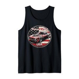 Trans Am Muscle Car American Muscle Trans Am Nation USA Flag Tank Top