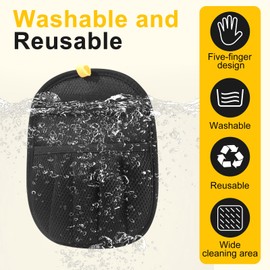 QWYXZZ 2-Pack Pet Hair Remover Gloves - Reusable Grooming Gloves for Dogs & Cats, Static Electricity Fur Removal Mitts for Furniture, Car, Clothing - Quick Dry Cleaning