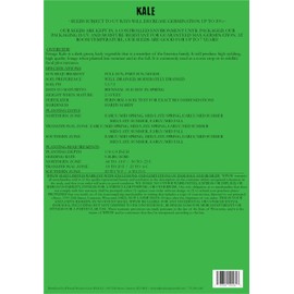 (Kale) Pure Food PLOT Seed -3LBS Plants 1/2 to 3/4 Acre UV Protective Packaging