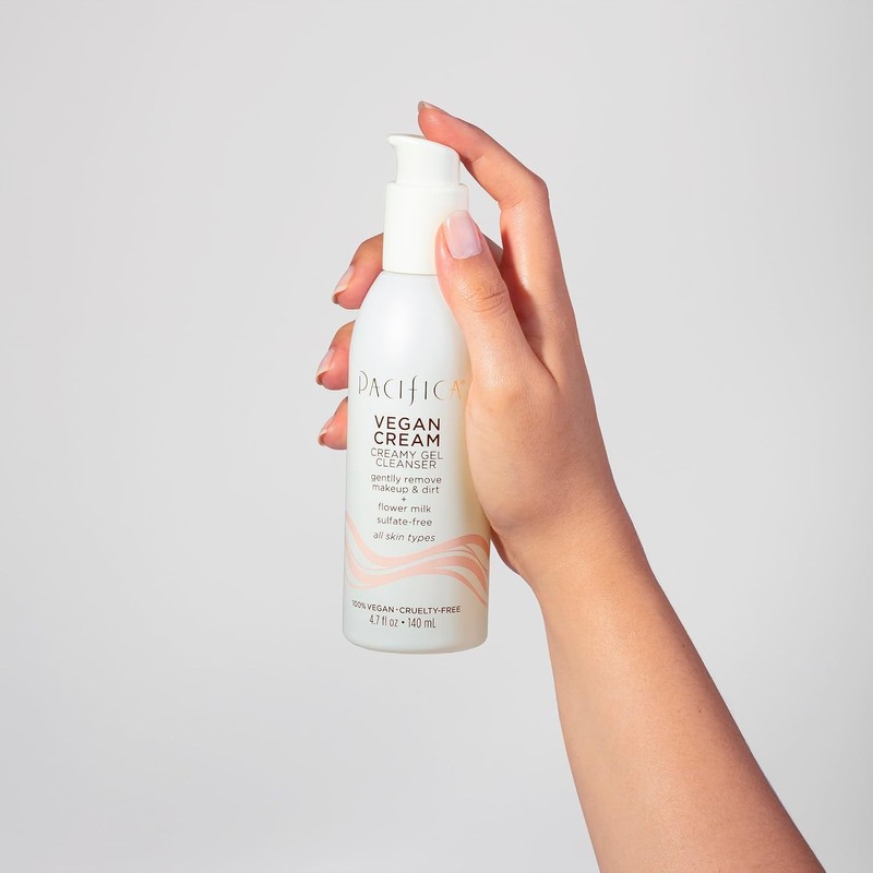 Pacifica Vegan Cream Creamy Gel Cleanser for Unisex, 4.7 Ounce/140