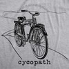 Mens Cycopath T Shirt Funny Cycling Tee Bicycle Shirt for