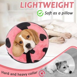 Niuoppy Inflatable Dog Collar for After Surgery, Inflatable Recovery Collar for Dogs and Cats, Protective Dog Cone Collar Small Medium Large Size (Love, L)