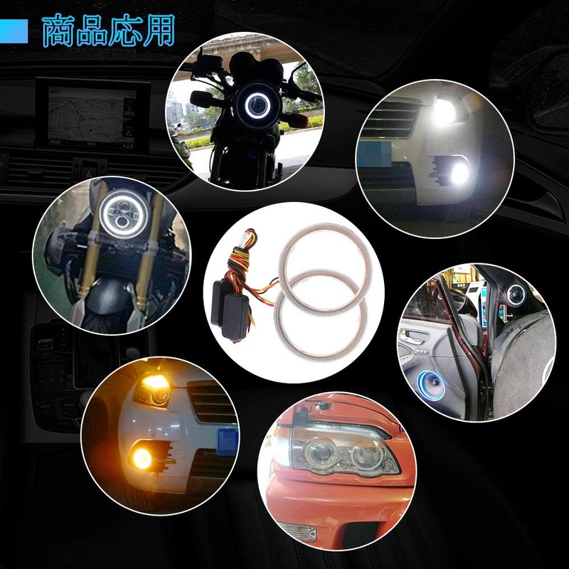 YongMing Squid Ring LED Headlight 80MM 4014 102 Rows Double