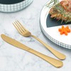 LIANYU 30 Piece Gold Silverware Set, Stainless Steel Gold Flatware