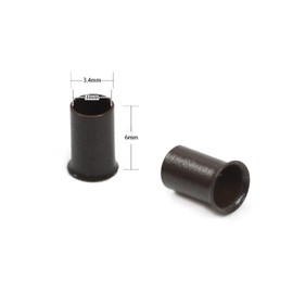 200 Pcs 3.4 mm Micro Links Beads Copper Tubes Hair Extension Beads Non-Silicone Microlink Rings for Hair Extensions (Dark Brown)