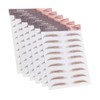 6sheets Realistic Eyebrow Stickers Water Transfer Tattoo Brows Temporary Makeup Adhesive Stamps