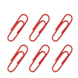 300 Pack 33mm/1.3 inch Paper Clips Small Size - Office Supply Accessories Paperclip- Cute Smooth - Vinly Coated(Red)