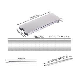 Kellegour Foldable aluminium windscreen, camping windscreen, with 16 fins made of foldable aluminium wind protection, 1 telescopic blow tube for outdoors, picnics, ovens, camping stoves, gas stoves