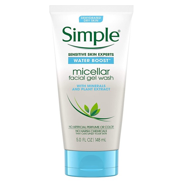 Simple Water Boost Micellar Facial Gel Wash Sensitive Skin 5 oz