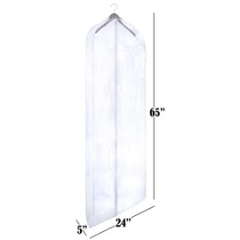 Clear Vinyl Gown Bag - Protect Your Clothing While Traveling and Dust Free While Hanging in Your Closet. These Garment Bags are Ideal for Coats, Suits, Dresses or Gowns - Set of 2 (24 X 65 Inches)