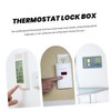 Operitacx Thermostat Lock Box Durable Transparent Wall Protector for Thermostat