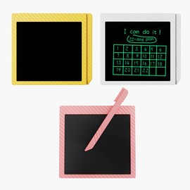 DPEDUAI Magnetic LCD Writing Pad – Reusable 3-Color Task Management System for Office Desk, Whiteboard & Fridge – Dust-Free Erasable Notes, Lightweight 38g, 7-Day Returns(3-Pack)