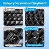 Hebrew Keyboard Stickers[5 in 1],Hebrew-English Keyboard Letter Replacement Sticker White