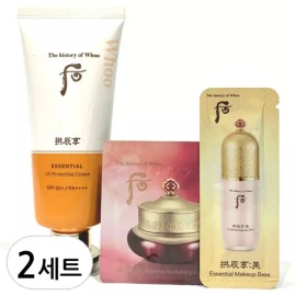 Duhuo 더후 공진향 진해윤 선크림 60ml 2개 + 파우치 The History of Whoo Gongjinhyang Jinhae Yoon Sunscreen 60ml 2pcs + Pouch