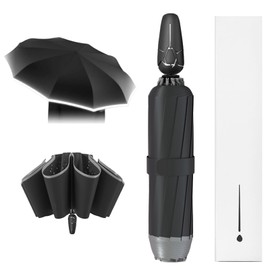 nnOuOnn Breliio Umbrella, Mini Clip Umbrellas, Reflective Safety Strip, Lightweight Folding Compact and Portable for Sunny and Rainy Days