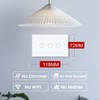 LOUYSGEN Light Switch 118X72X34MM Size No Neutral Wire No WiFi,Tempered